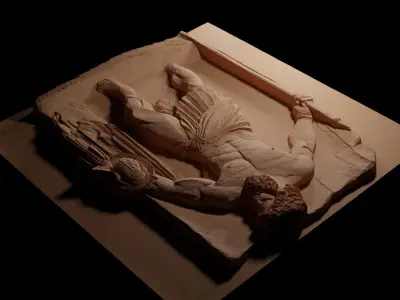 Philoctetes Hercules CNC 3d Print High Relief Sand Casting 3D print model
