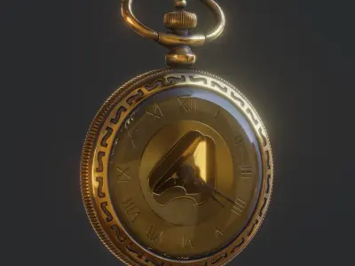 Antique Pocket Watch 3D model