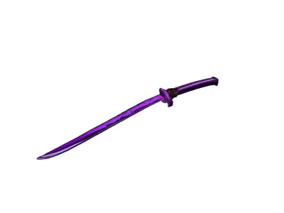 Glowing Purple Neon Katana 3D model