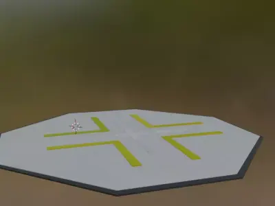 jurassic park helipad 3D model