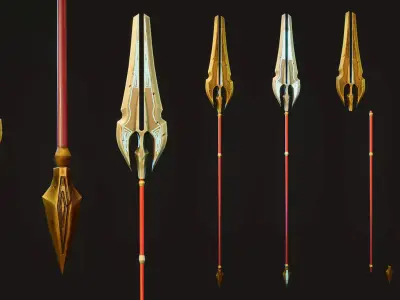 Stylized Long Blade Vol 1 Low-poly 3D model