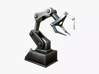 Robotic Hand A01 Dark Steel - Machinery Industrial Design Low-poly 3D model