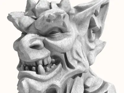 Gargoyle Head 5 3D model