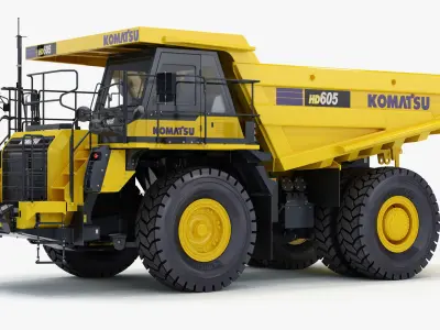 Komatsu HD605-8 Rigid Dump Truck 3D model