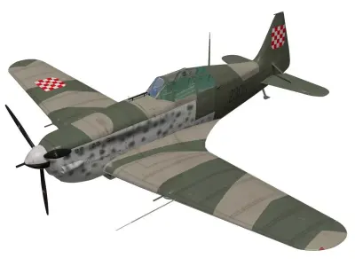 Morane Saulnier MS406 3D model purchase