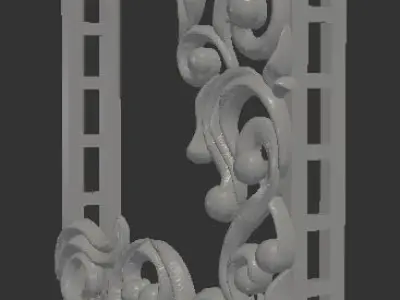 Antique Square Shape Pendent 3D model