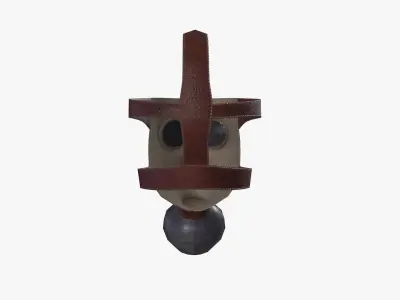 Gas Mask Low-poly 3D model