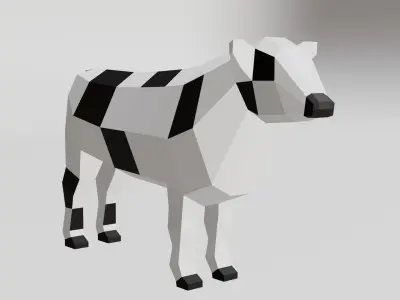 LowPoly Farm Animals Low-poly 3D model purchase