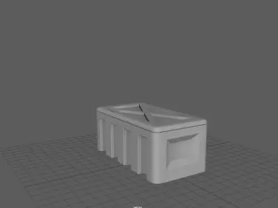 Military industrial cargo container Free 3D model