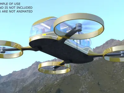 Future hover bus 2023 3D model