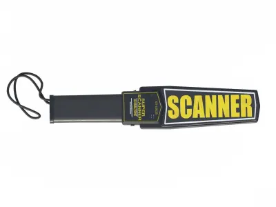 Handheld Security Metal Detector Low-poly 3D model