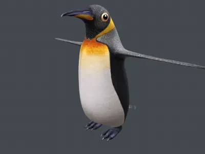 Penguin Low-poly 3D model order