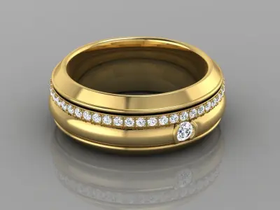 men rings engagement rings 3D print model