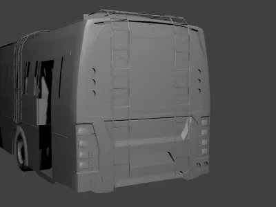 bus 3d model - vehicles Low-poly 3D model