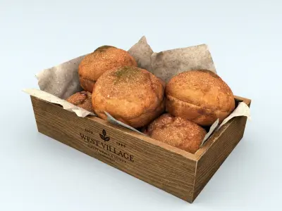 Vintage Bread In A Box 3D model