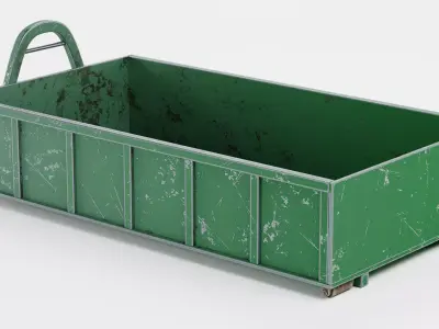 Skip V5 - Realistic Metal Waste Container 3D model