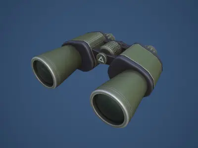 Stylized Binoculars Low-poly 3D model