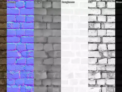 Old Brick Wall PBR Texture