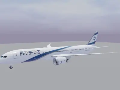 Boeing 787-9 Multi livery pack 7 liveries Low-poly 3D model