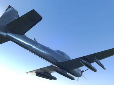 EMB 314 Super Tucano Low-poly 3D model