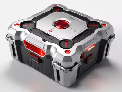 SciFi Cargo Crate Game Asset 3D model