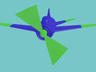  aircraft 3d model Free low-poly 3D model