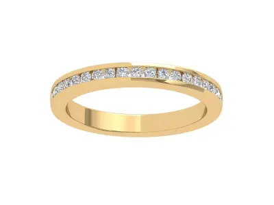Solitaire Wedding Band 3D print model shop