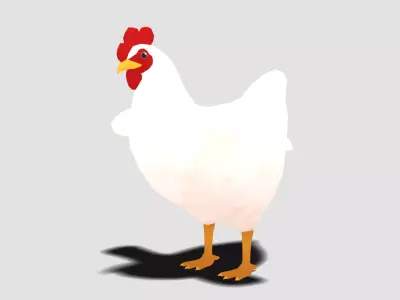 Chicken - Stylized Low-poly 3D model