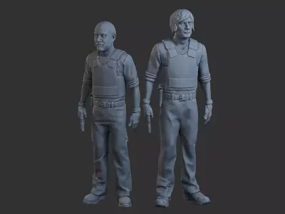 Cobra Policemen Cops 007 008 3D print model