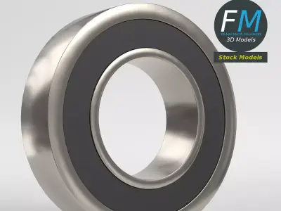 Sealed ball bearing 3D model