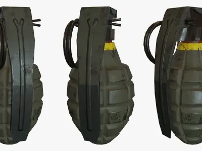 Grenade Low-poly 3D model 11