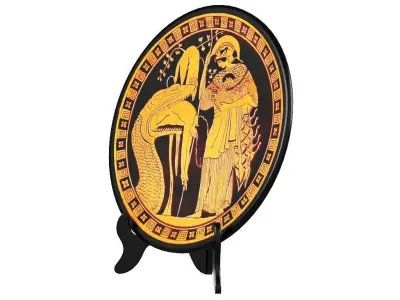 Greek Plate - Ancient Greek Pottery 3D model