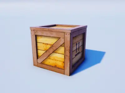 Cartoon Prop Essentials - Wooden Crates Low-poly 3D model