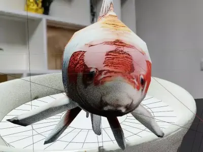 Koi Fish Tea Cup 3D model