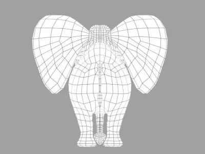 Elephant Low-poly 3D model