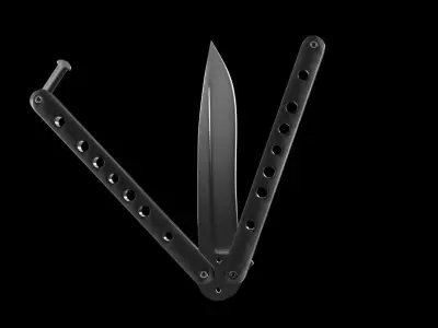 Butterfly knife Free low-poly 3D model