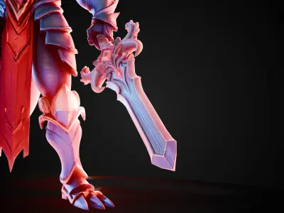 Stylized Sword - Dragonsoul Edge Blazing Vortex - Game Ready 3D model
