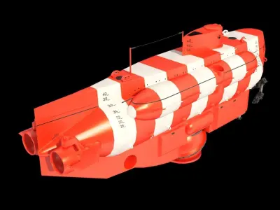 As 40 Bester Deep-submergence rescue vehicle Low-poly 3D model