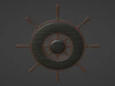 Ships Wheel Low-poly 3D model