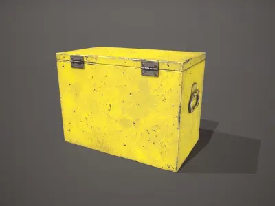 Yellow Tool Chest Low-poly 3D model