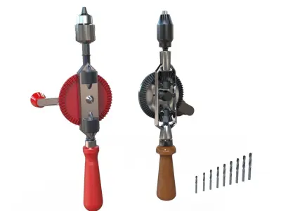 Hand drill manual traditional tool 3d models 3D model