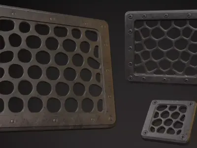 SciFi Modular Panel and Vent Kit PBR Game  Assets blend  glTF 3D model