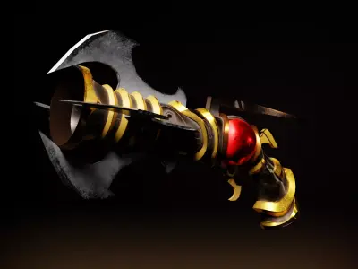 Stylized Low Poly Hand Canon Free low-poly 3D model