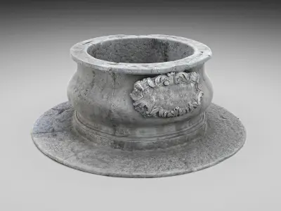 Water well Low-poly 3D model 2