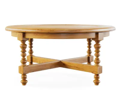 Uttermost Samuelle Reclaimed Wood Coffee Table 3D model