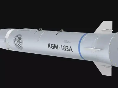 AGM-183A ARRW Hypersonic Missile PBR 3D model