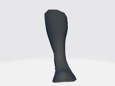 High Boot v3 Low-poly 3D model