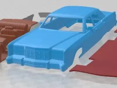 Lincoln Continental Sedan 1975 Printable Car 3D print model
