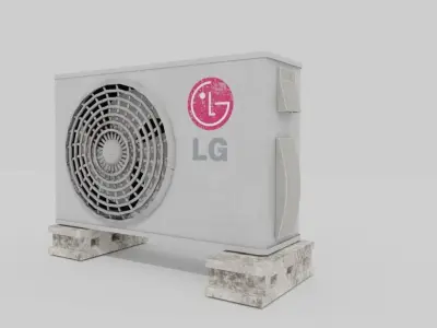 Air condensing unit with 4K texture Low-poly 3D model