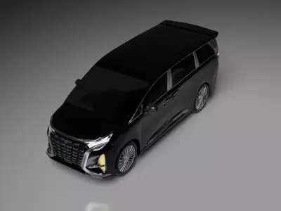 BYD DENZA D9 electric Low-poly 3D model